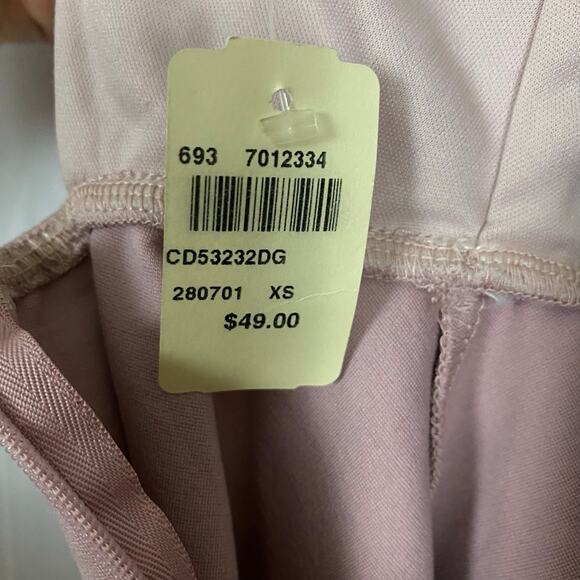 TRAC Mauve Pink Mini Skater Dress XS NWT Sleeveless Back Tie Cutout Fit & Flare - Picture 7 of 11